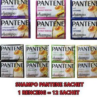 SAMPO PANTENE KEMASAN SACHET 1RENCENG ISI 12.