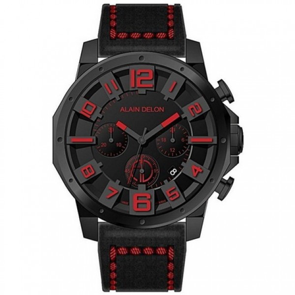 ALAIN DELON AD382-1739C - Jam Tangan Pria - Hitam