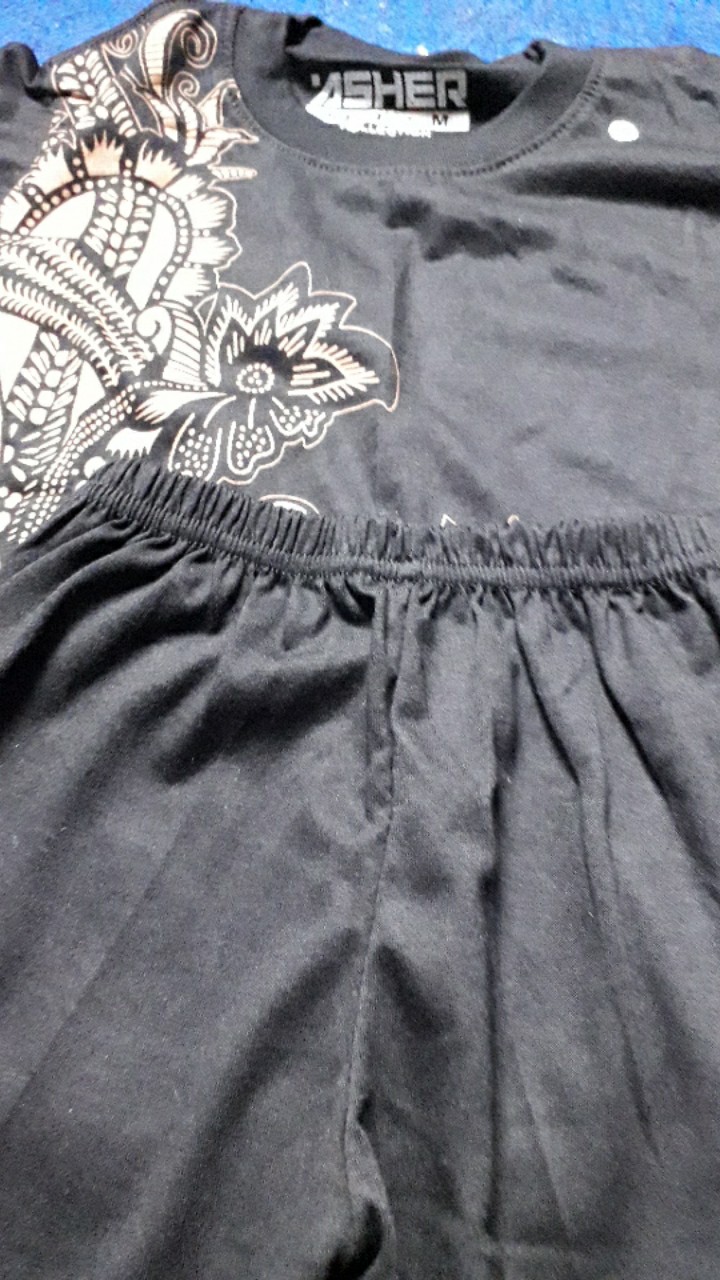 Set Anak Cowo Keren Motif Batik /stelan Kaos Anak Murah Laki Laki Keren