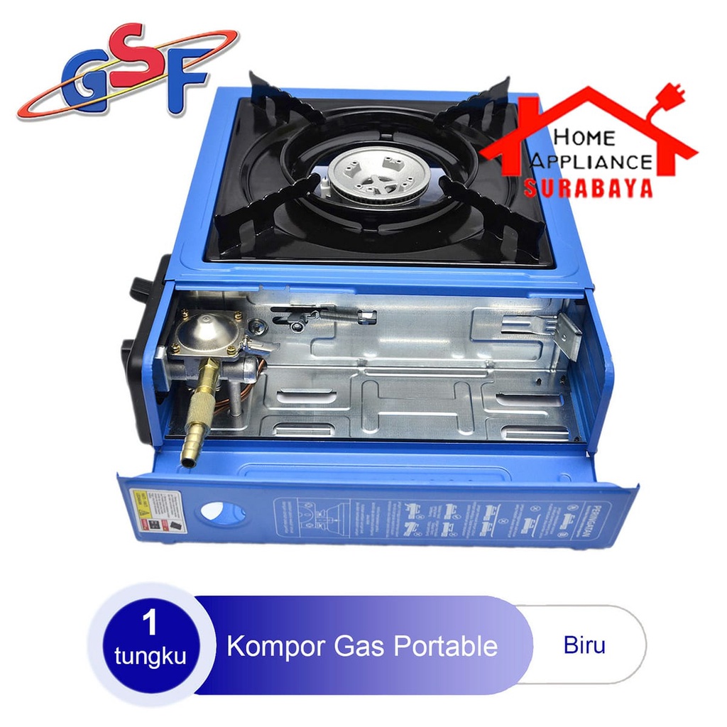 Kompor Gas Portable 1 Tungku 2 IN 1 / Kompor Camping GSF G 3616