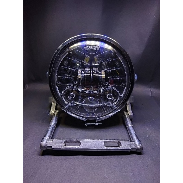 Lampu daymaker 16 led 5,75 inch set batok L2G mentah plus kupingan lampu CNC set dudukan plat nomor 