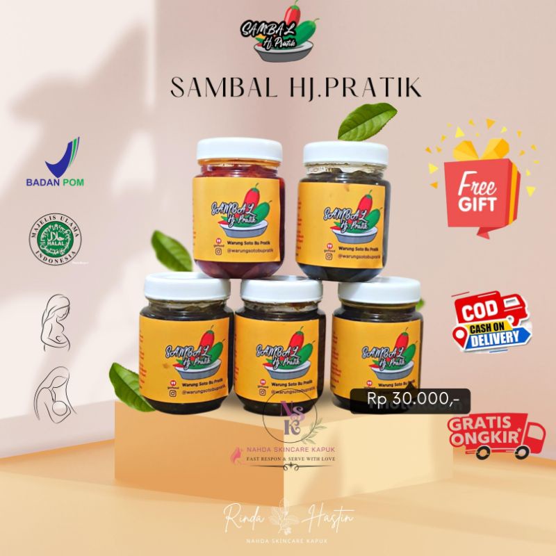 

PAKET AGEN SAMBAL HJ.PRATIK 1 KOLI ISI 24PCS SAMBAL