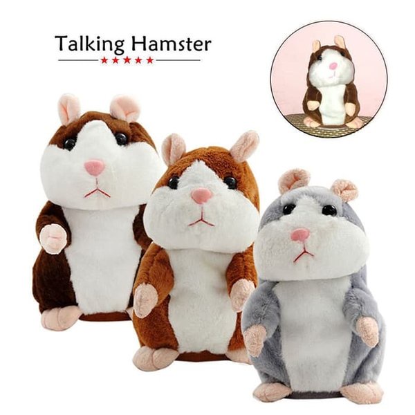 CINICINI Toy boneka hamster bisa bicara talking hamster mainan anak