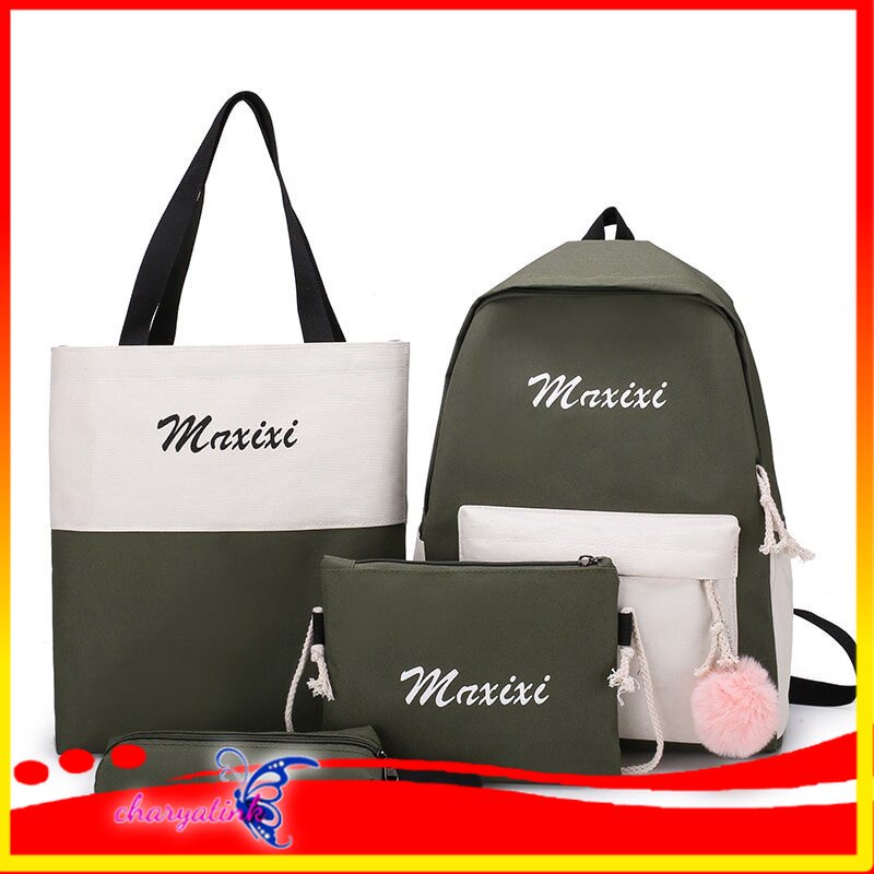 Charyatink - Bisa COD Tas Ransel Backpack Wanita morymony 4in 1 Dapatkan Full set