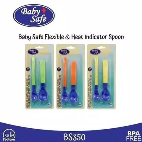 Baby Safe Sendok Bayi Flexible &amp; Heat Indicator Spoon BS350