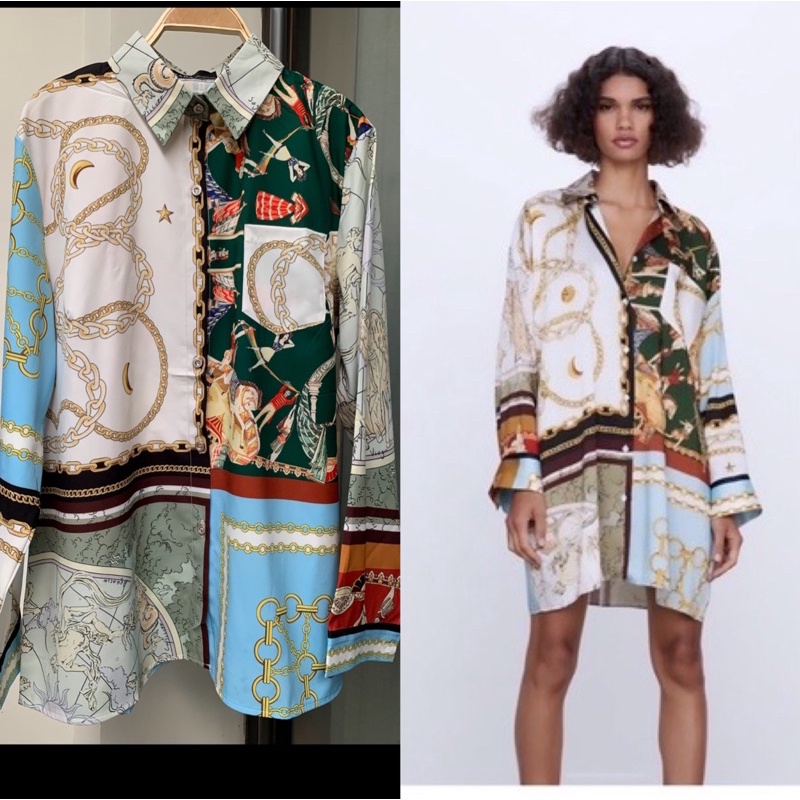 IMPORT CHAIN SHIRT-KEMEJA SATIN  ZR