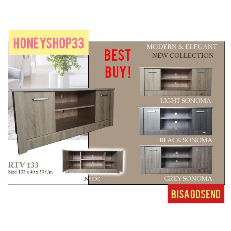 Rak TV Meja TV Rak Serbaguna Rak Hias Credenza Premium