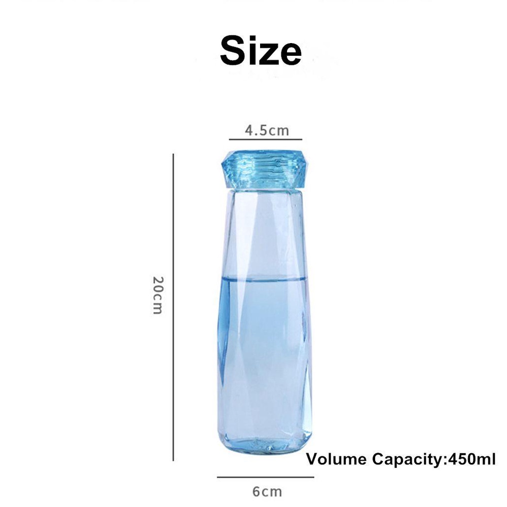 Solighter Water Bottle Cute Couple Cup Botol Kaca Kristal