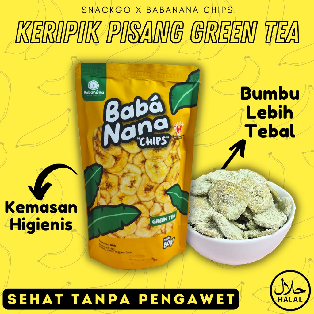 

Cemilan anak anak Keripik Pisang Manis Asin Spesial murah Kripik Pisang Green Tea