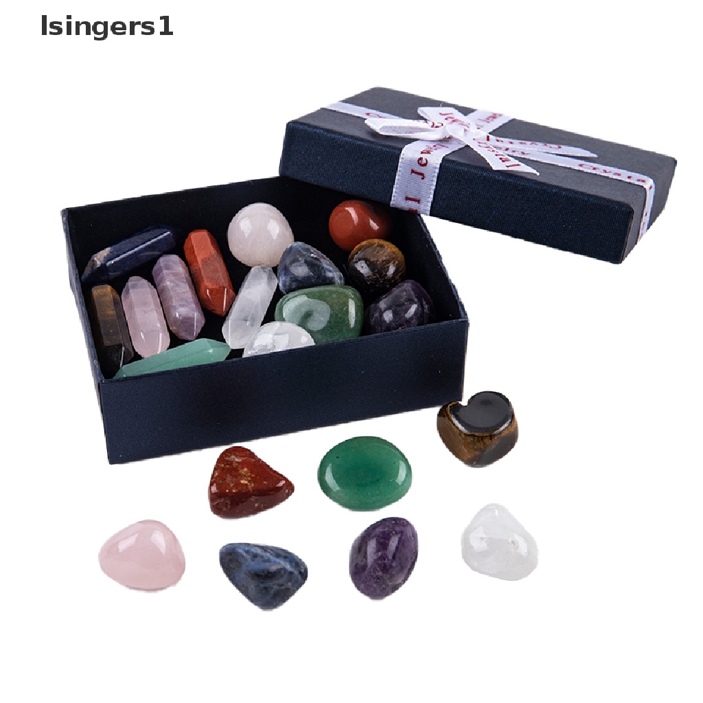 (lsingers1) 14pcs / Set Batu Permata Kristal Chakra Energi Penyembuh Untuk Dekorasi / Hadiah