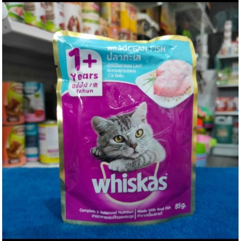 whiskas sachet ocean fish 85gr cat food