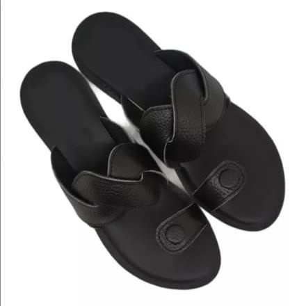 Sandal Flat Wanita Selop Jepit Papirut gelombang A01