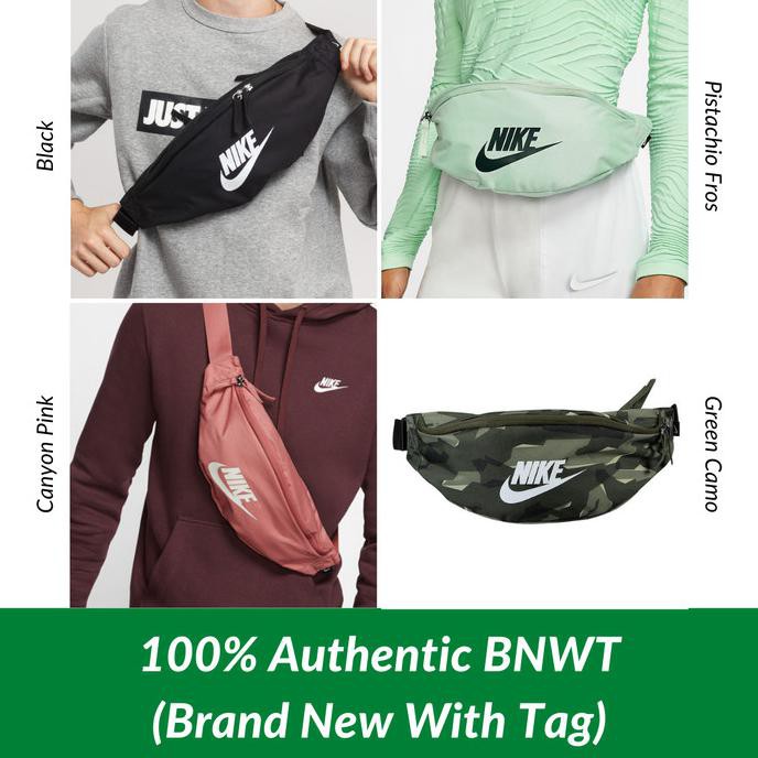 -SIAP KIRIM- TAS PINGGANG WAIST BAG NIKE SPORTWEAR HERITAGE HIP PACK ORIGINAL BNWT - PISTACHIO FROST
