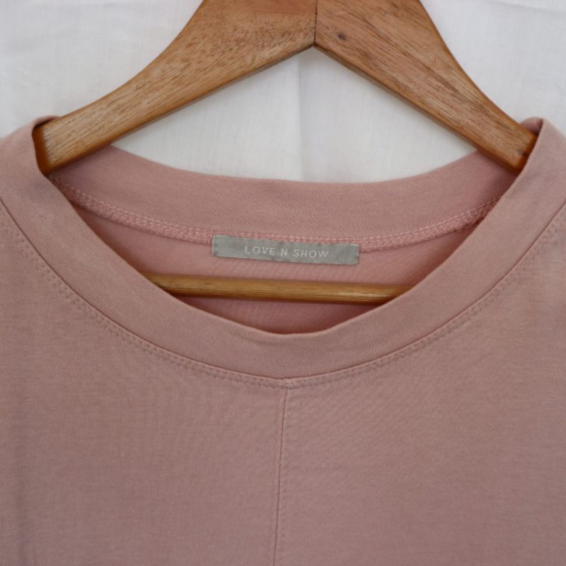 Love and Show soft pink thrift shirt