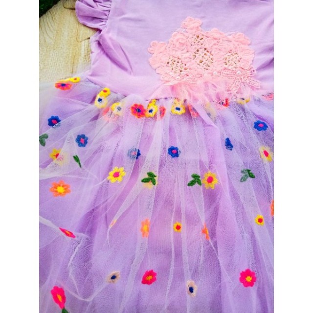 [0-5th] DRESS TUTU ANAK GAUN PESTA DRESS TILE ANAK IMUT MOTIF RAINBOW PELANGI DRESS TUTU ANAK IMPORT PREMIUM MEWAH ORIGINAL