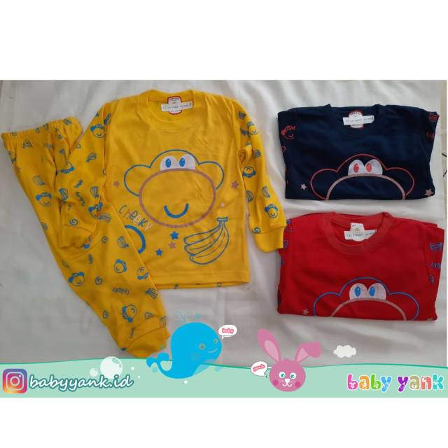 ♥BabyYank♥ STELAN PANJANG BANANA MONKEY 1,2,3 TAHUN