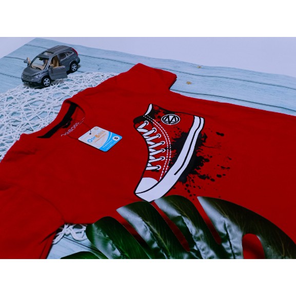 COD BAJU KAOS ANAK DISTRO MOTIF SEPATU MERAH OSHBOSS-3