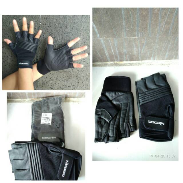 Sarung tangan kulit half Georn Original