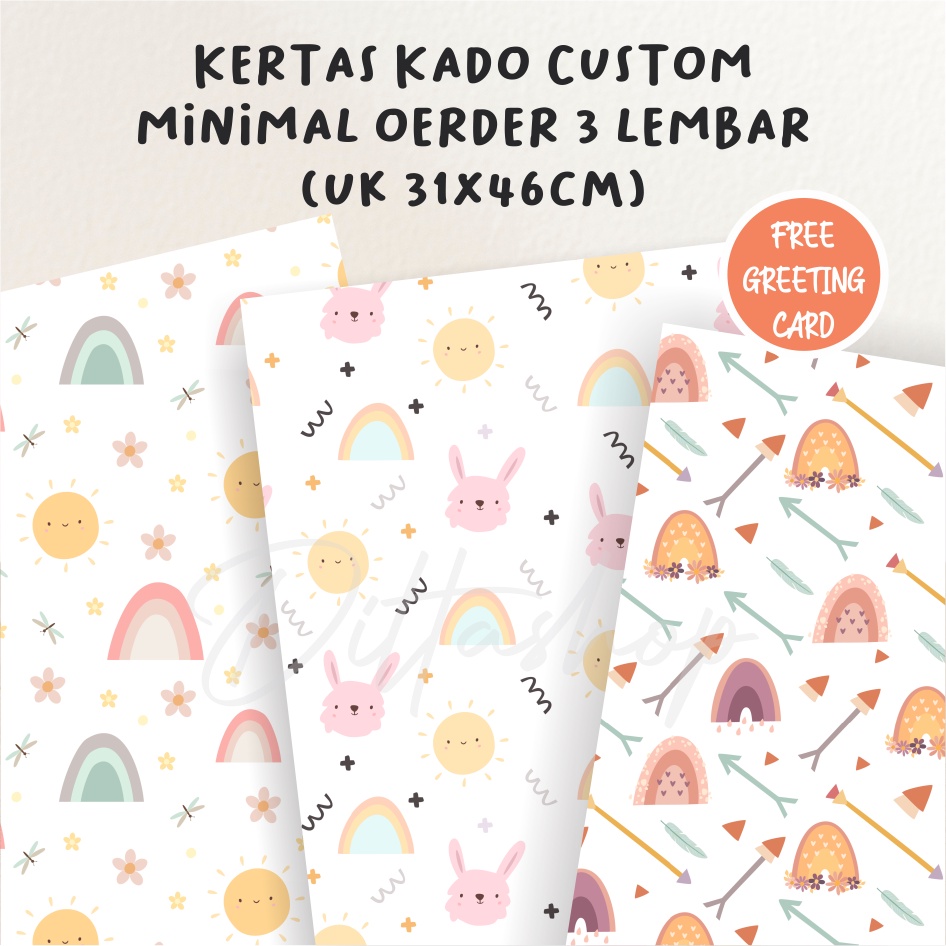 

Kertas Kado Rainbow Series / Bungkus Kado / Kertas Kado Murah (MINIMAL ORDER 3 LEMBAR)
