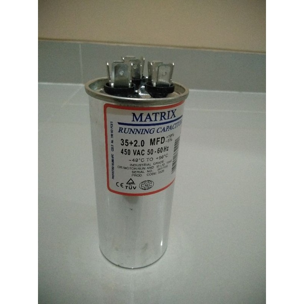 Capacitor outdor Ac 35+2.0 MFD Matrix