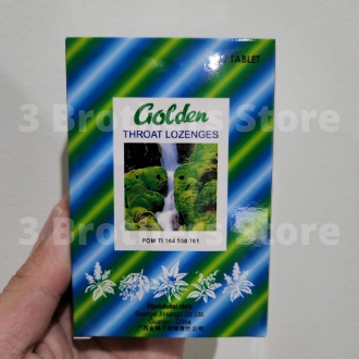 GOLDEN THROAT LOZENGES ORIGINAL SSA ISI 12 SAKIT TENGGOROKAN KERING