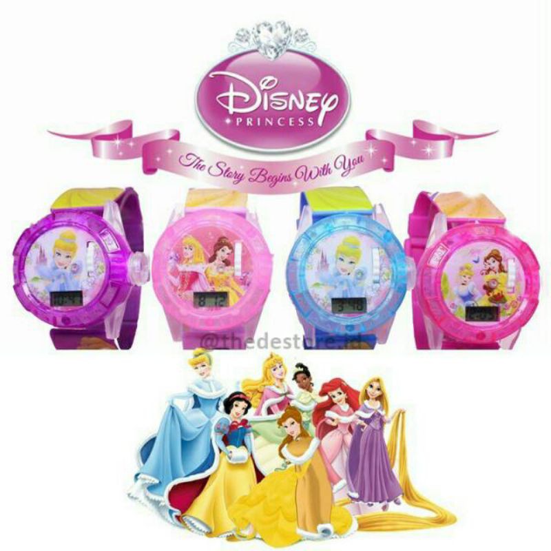 (Grosir)Jam Tangan Anak&quot; Wanita Laser Barbei Melody Strap Rubber(Terima cod)