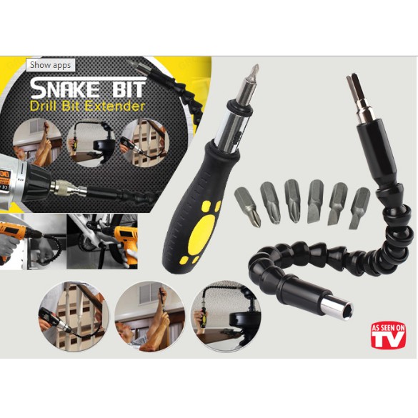 Snake Bit Drill Alat Obeng Bor Lengkap 90 Dengan Mata Obeng 16 pcs