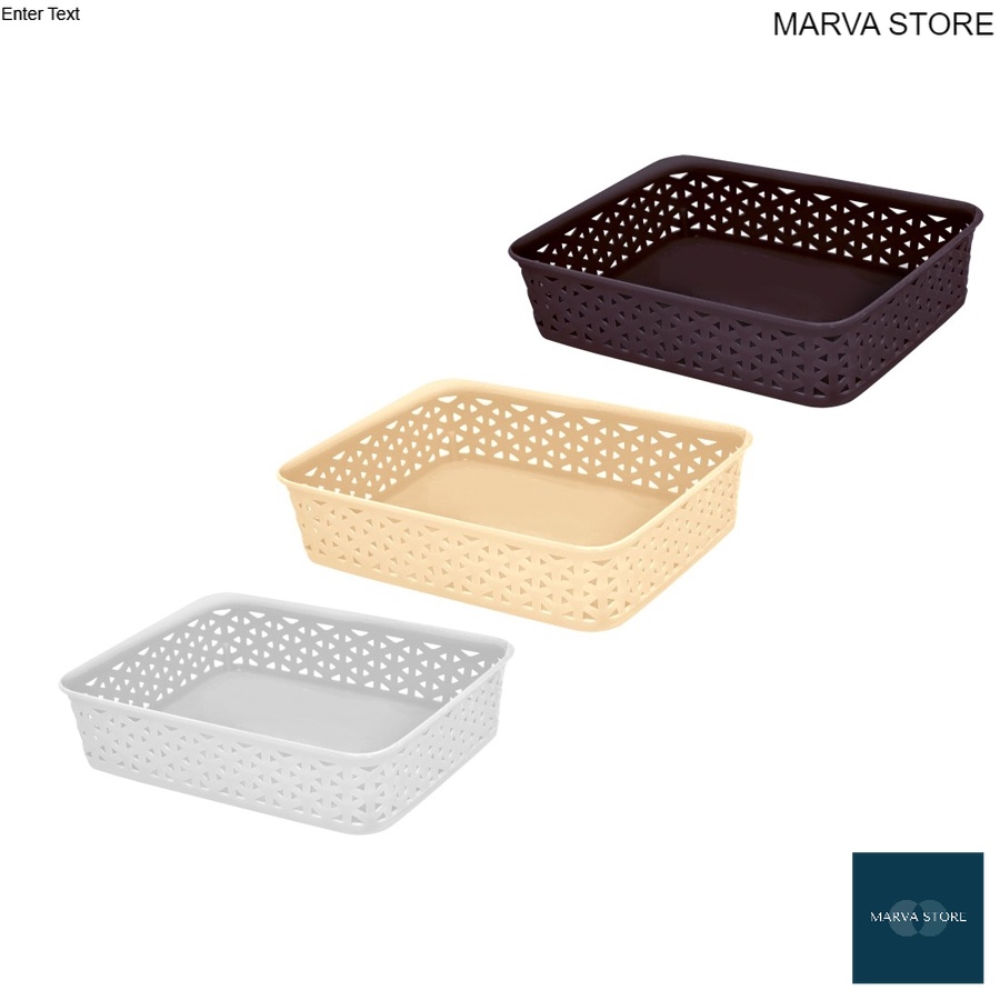 MARVA - Keranjang Aksesoris Stationary Serbaguna - Keranjang Tempat Kosmetik Castalla M Hw 5791