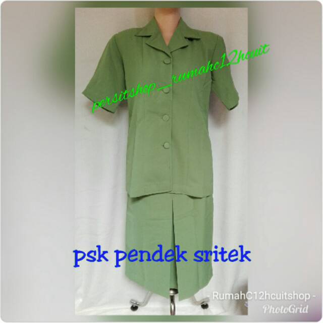 Baju//psh pendek persit//kain persit pusat