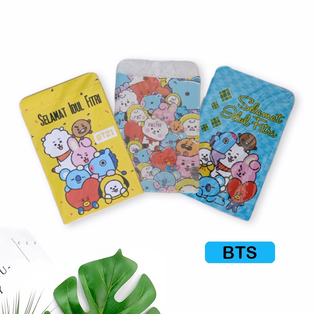 

Amplop Lebaran Karakter BT21 / BTS, doraemon, Hello kitty isi 10 l3mbar