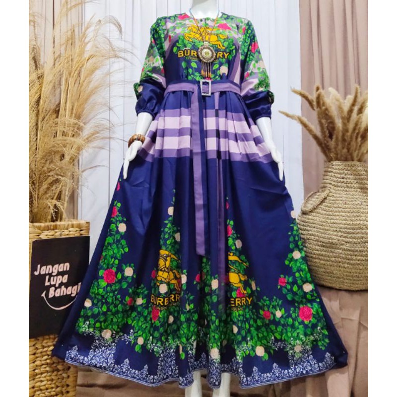 Gamis Printing syari Cantik Sublime Mayunv Klok Lebar/Gamis trand Fashion Murah High quality