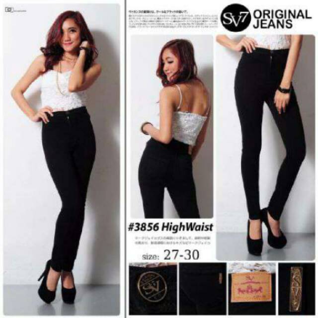 SV7 Highwaist Black Jeans