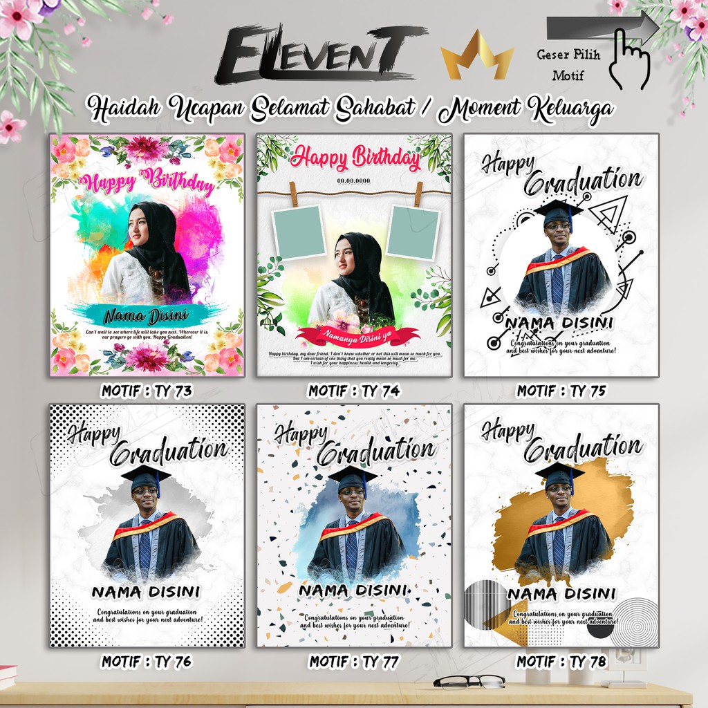 Cetak + Bingkai Kaca Custom Foto 10R Unik Hadiah Kado Sahabat Wisuda Graduation Wedding Pernikahan Ulang Tahun Murah Wisuda Ultah Panjangan Dinding walldecor rumah menarik