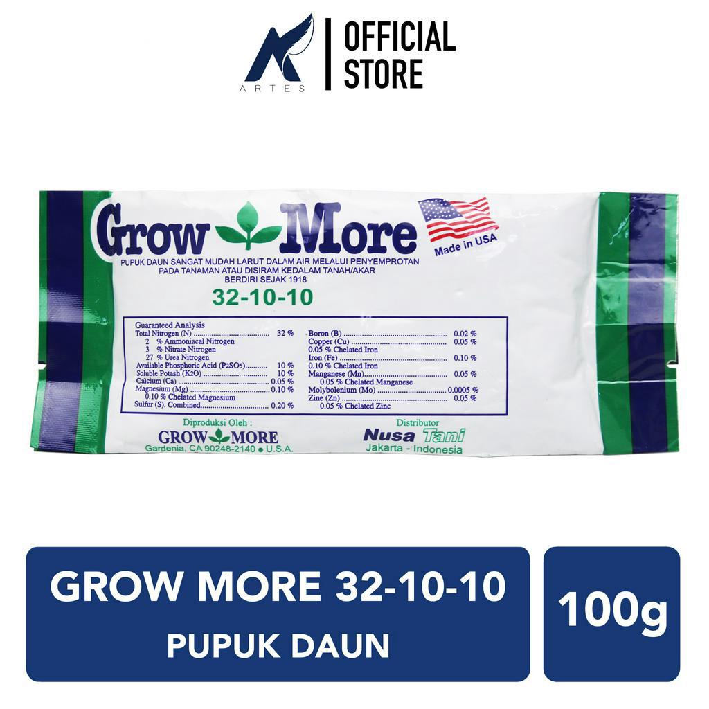 GROW MORE-GROWMORE 32-10-10 Pupuk NPK Daun Tanaman Hias-Bunga-Sayuran-Padi-Jagung-dll 100 gram-gr-g