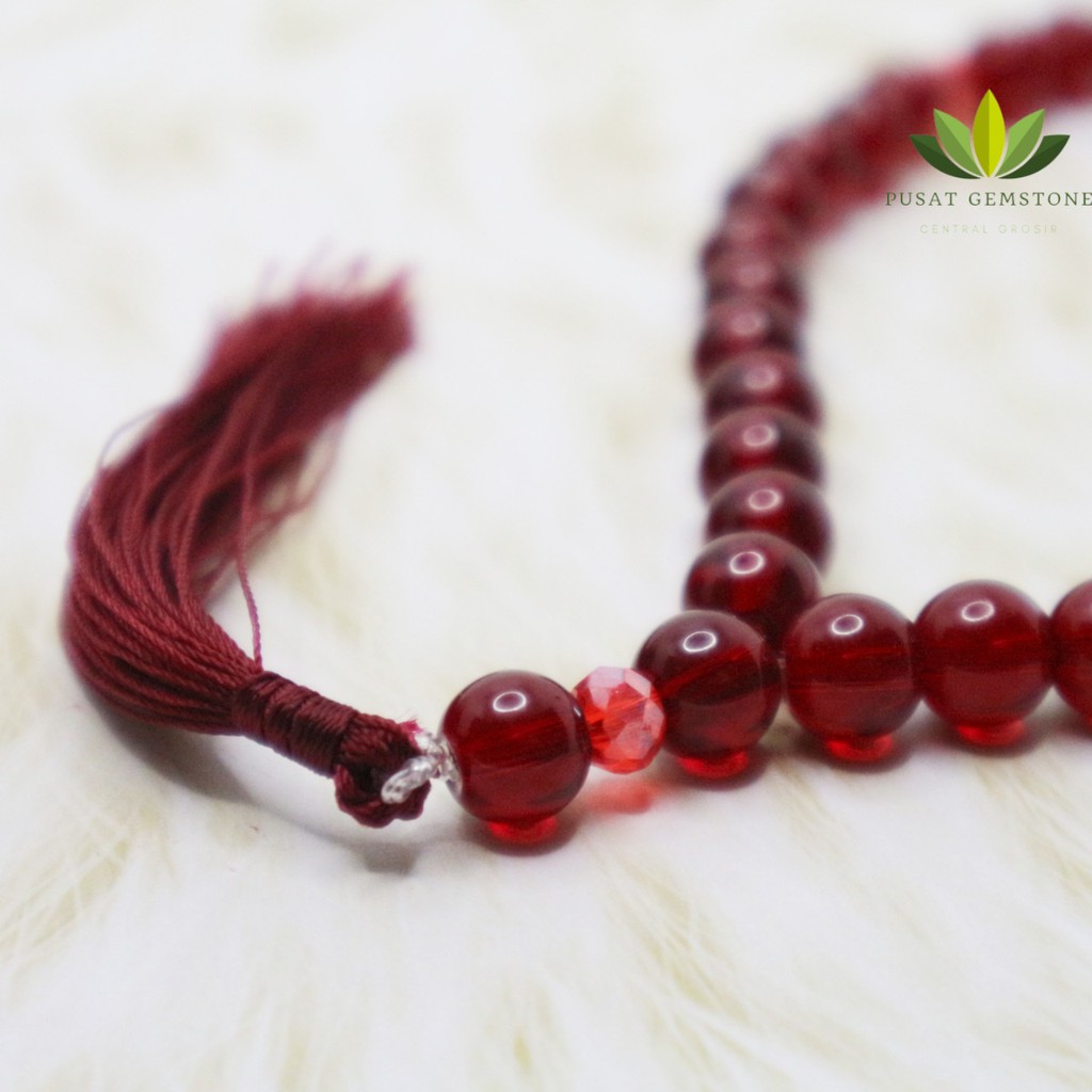 Tasbih Merah Siem Sintetis 33 Butir
