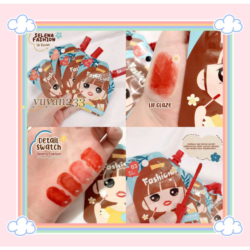 PROMO PER4PCS!!!LIP GLOSS SACHET FASHION HENGFANG H7055