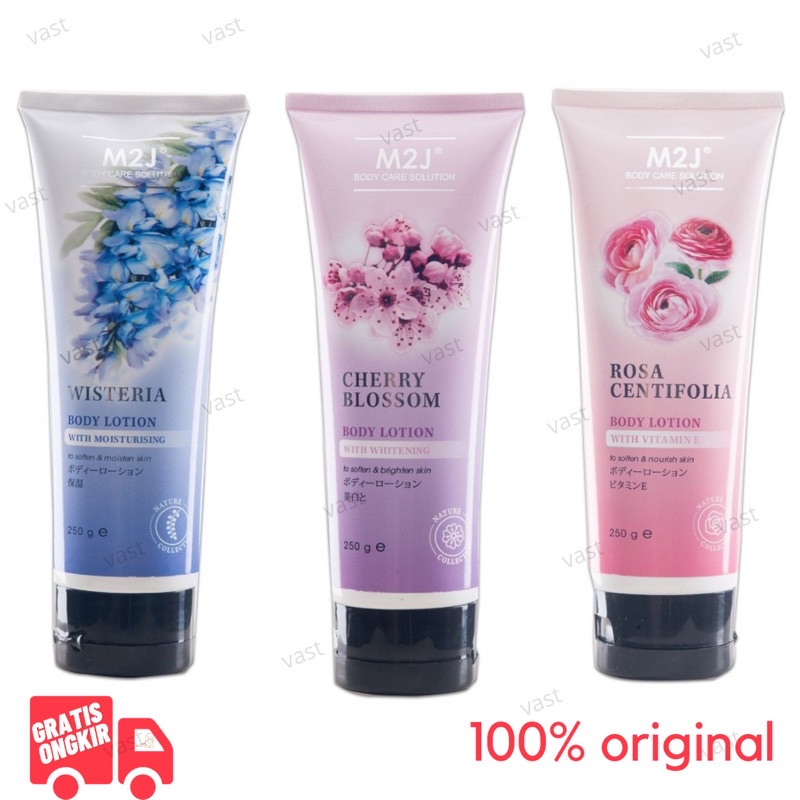 M2J Whitening Body Lotion Rosa Centifolia / wisteria / Cherry Blossom