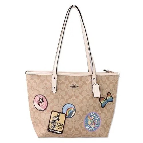 C0ach x Disney Tote Minnie Patches City Zip