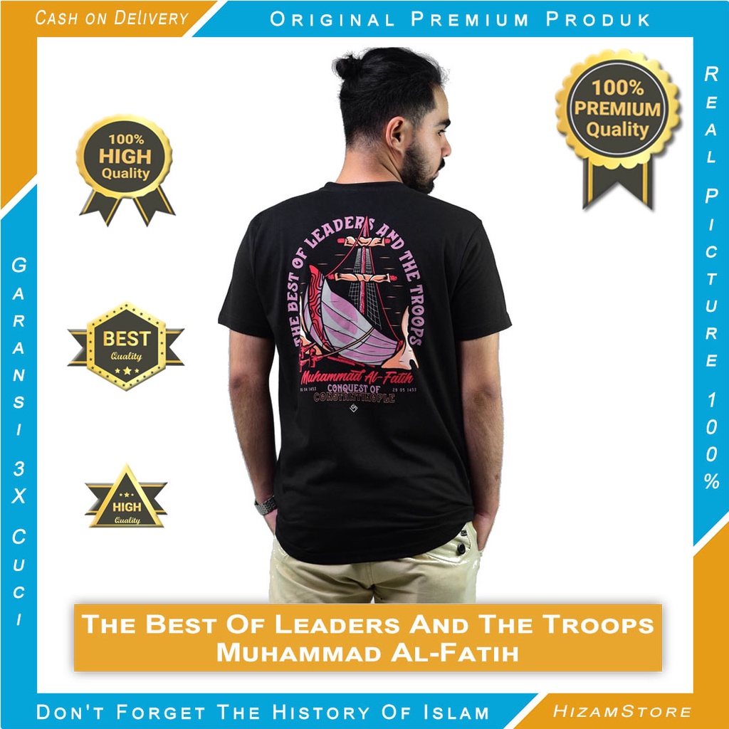 ORIGINAL PRODUK PREMIUM ❗❗❗ BERGARANSI ✔️ BAJU KAOS QAF ISLAM DISTRO - MUHHAMMAD AL-FATIH