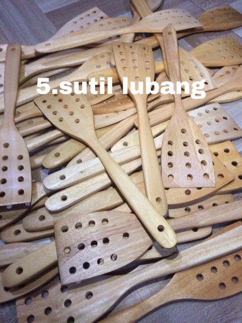 Centong sutil solet irus kayu mahoni wooden spatula