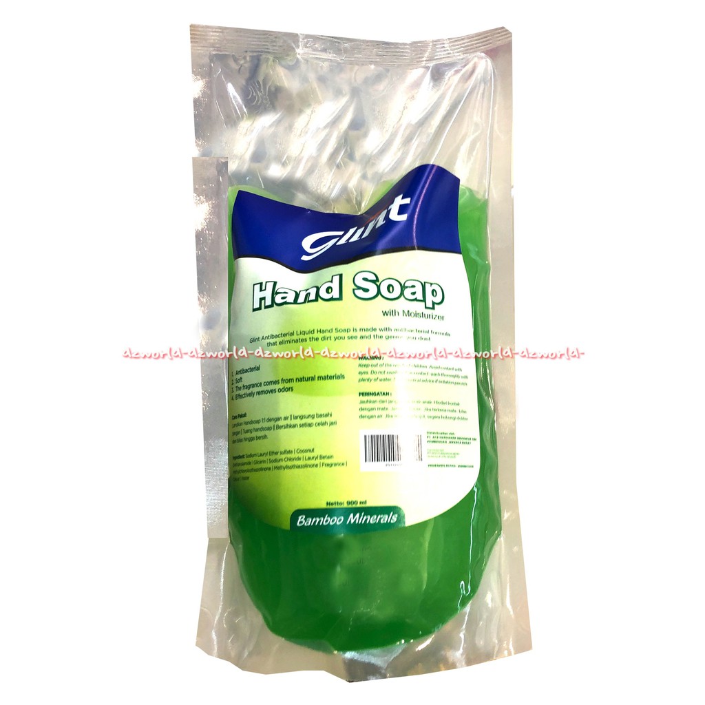 Glint Hand Soap Bamboo Minerals 900ml Sabun Cuci Tangan Refill Glin Isi Ulang