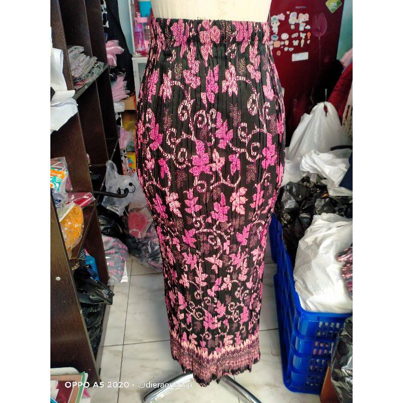 COD ROK PLISKET MUAT JUMBO BATIK BAWAHAN KEBAYA ROK BATIK JUMBO-PLISKET-PAYA PINK