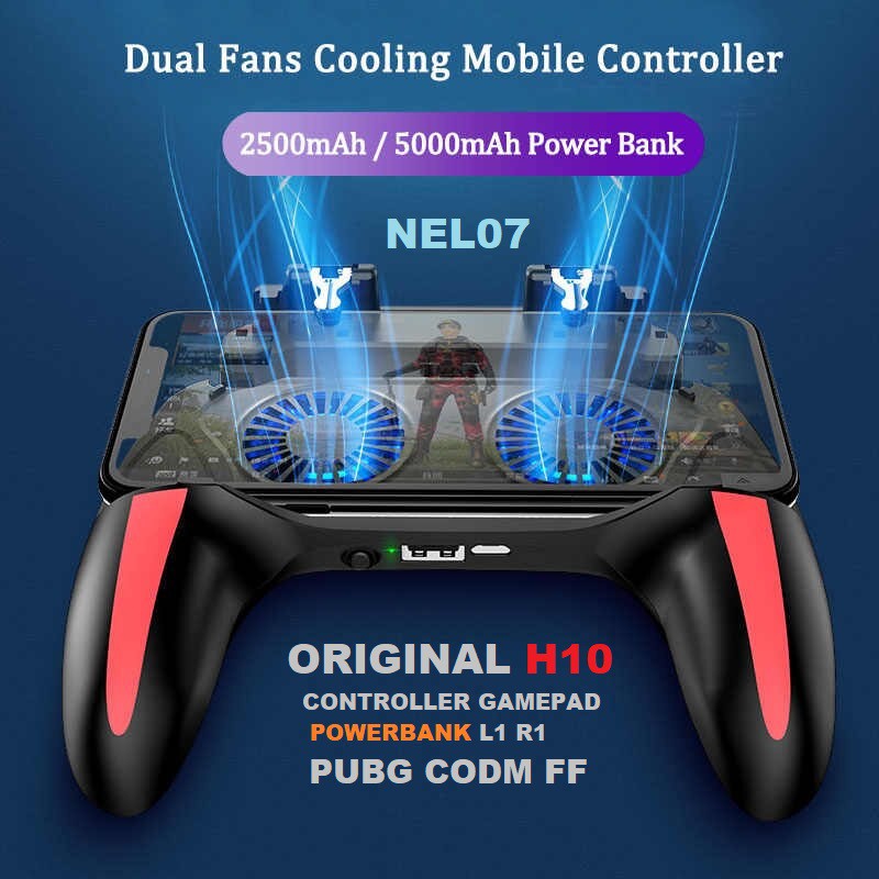 ORIGINAL GAMEPAD H10 CONTROLLER GAMEPAD POWERBANK L1 R1 HIGH QUALITY