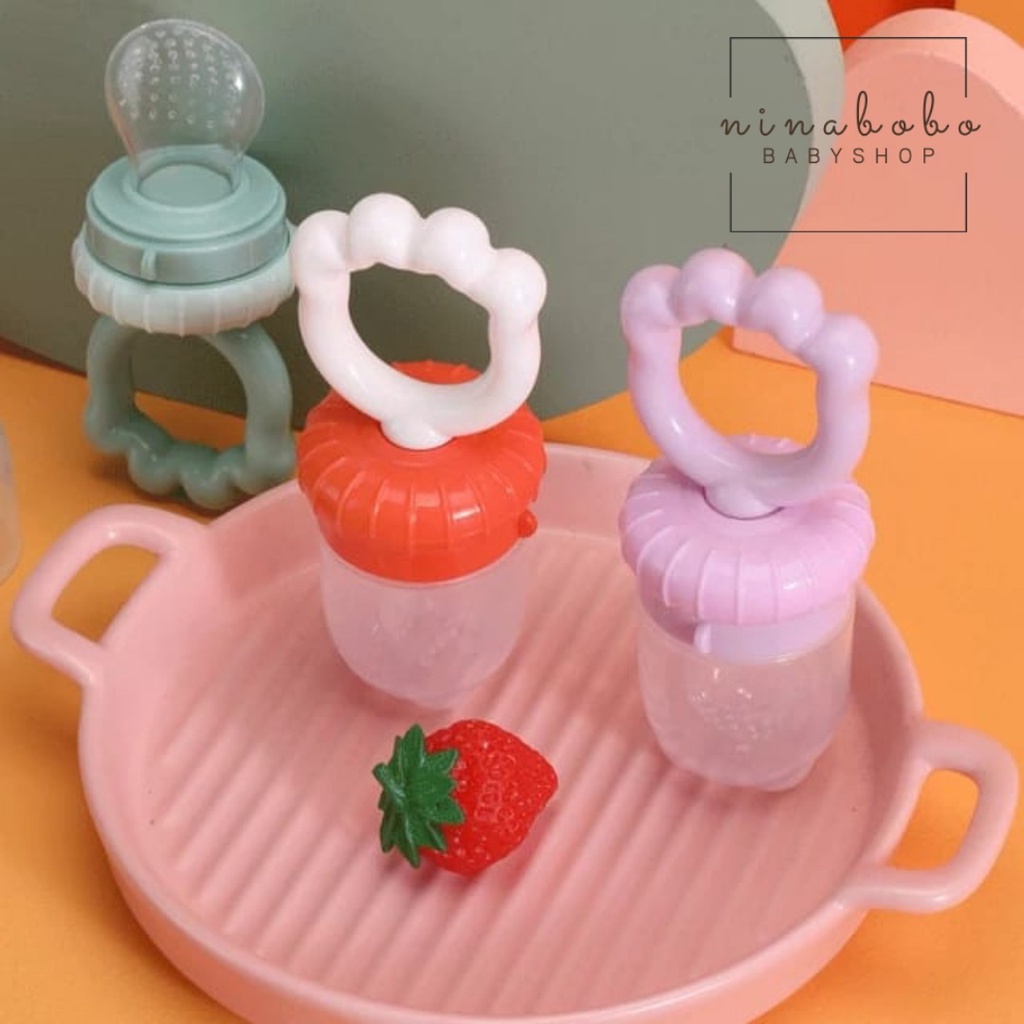 Empeng buah kerincing / Baby fruit feeder / Empeng Dot buah-3