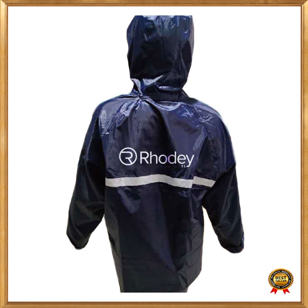 GS8 Jas Hujan Outdoor Waterproof Mantel Baju Hujan Jas Ujan Pria wanita Dewasa Pole Jas Hujan Motor Size BIASA JUMBO Jas Hujan Pengendara Motor RHODEY T1 Black Berkualitas