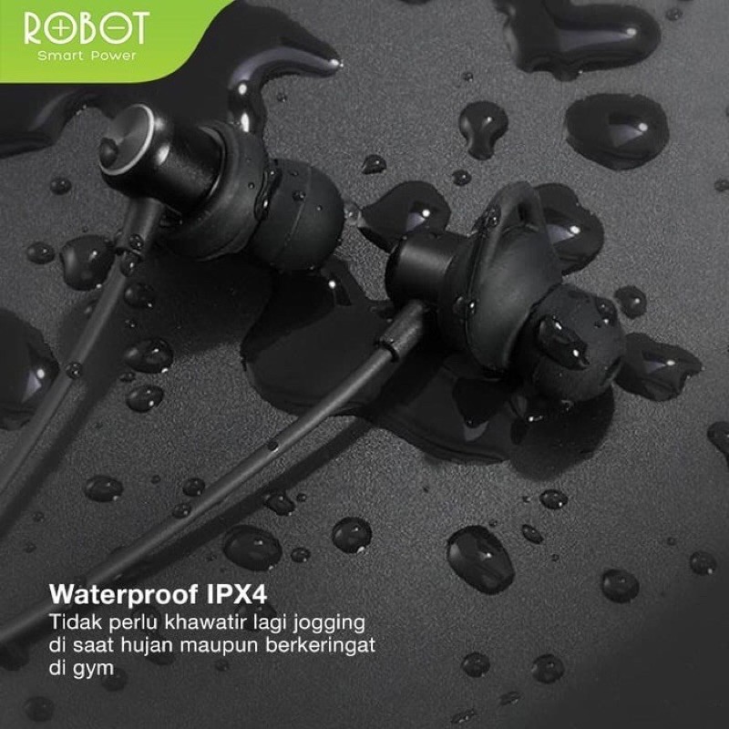 R0B0T Headset Bluetooth Spirit N10 N 10 / N20 N 20 Neck Mounted Waterproof Earphone Stereo Original Resmi