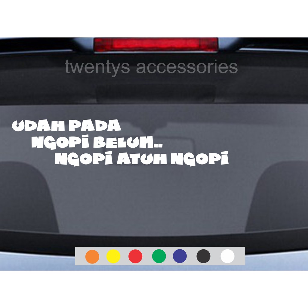 stiker kaca mobil sticker NGOPI stiker cutting
