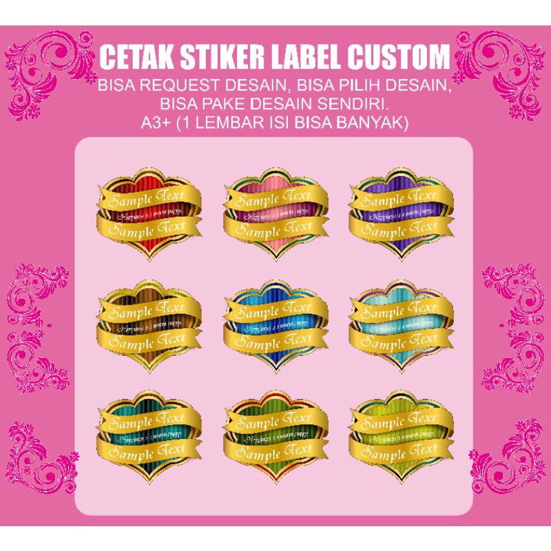 

cetak stiker label custom sesuai keinginan a3+