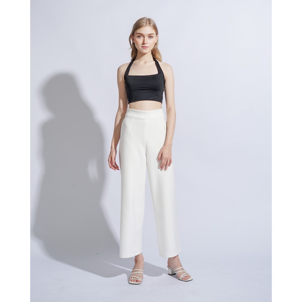 MODAVIE - BELLE HALTER TOP Tanktop Korea Crop Top Korean Halter Tank Top-6