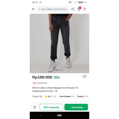 celana jeans pria EDWIN JEANS (Dark Grey)